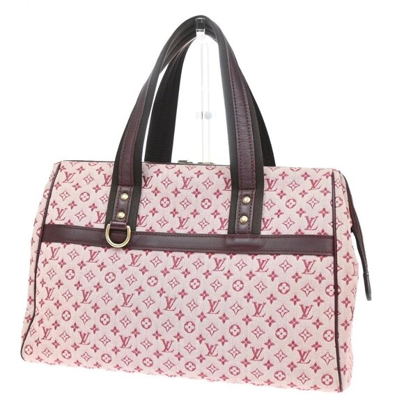 LOUIS VUITTON Logo Josephine GM Hand Bag Monogram Mini Canvas PK M92311 73KB176 - Picture 1 of 16